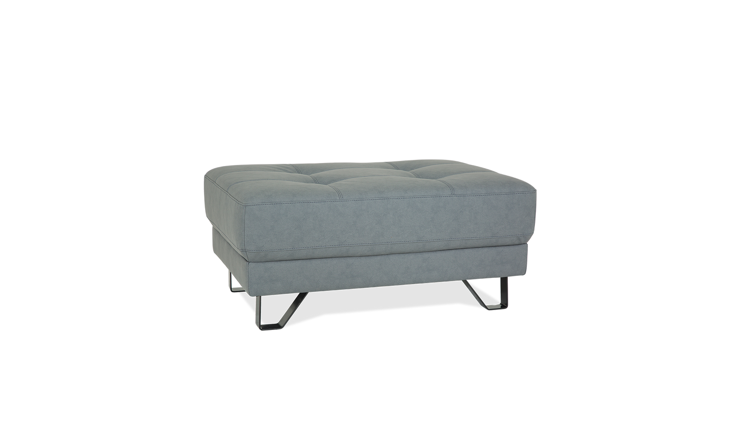 Seattle Leather/Fabric Ottoman