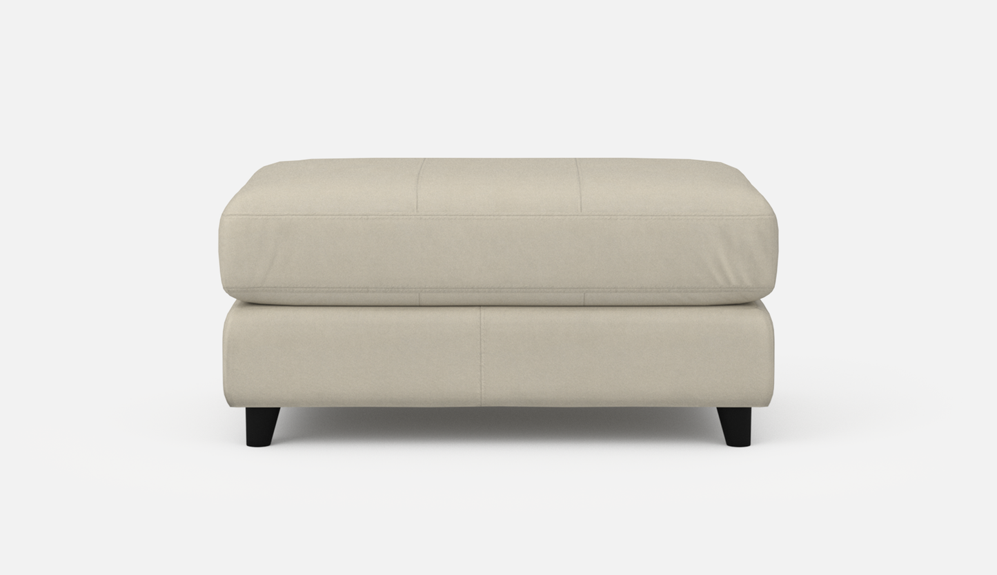 Alula Leather/Fabric Ottoman