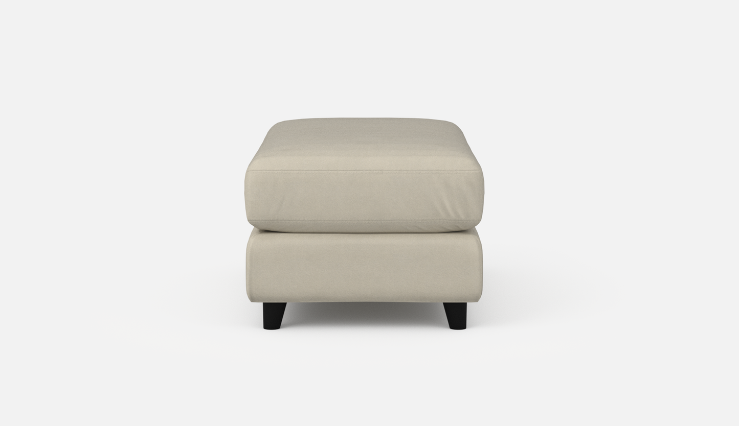 Alula Leather/Fabric Ottoman