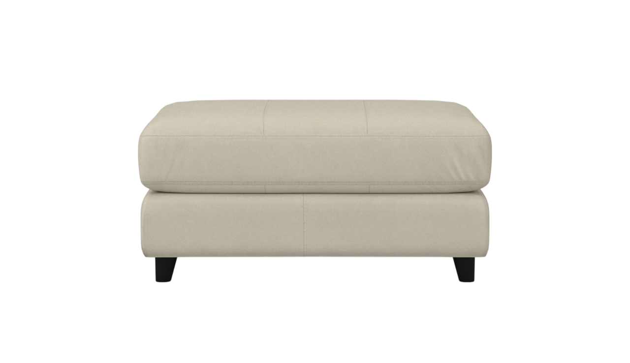 Alula Leather/Fabric Ottoman