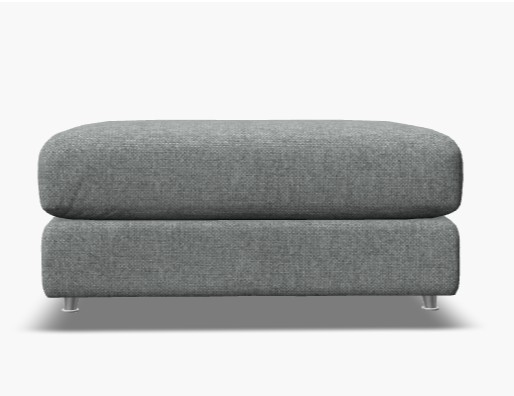 Alula Leather/Fabric Ottoman