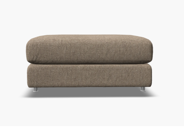 Alula Leather/Fabric Ottoman