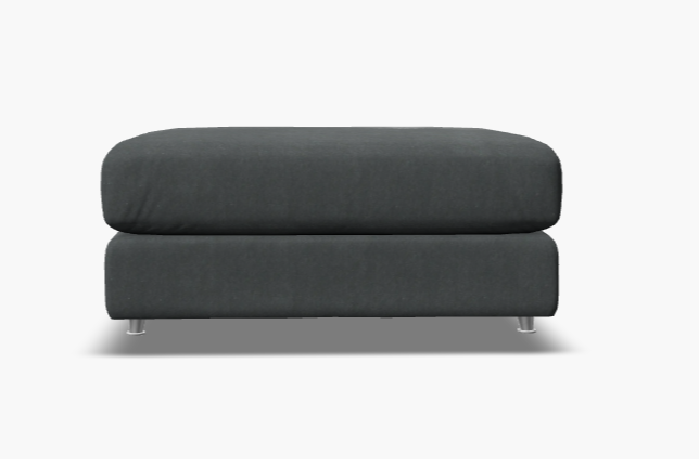 Alula Leather/Fabric Ottoman