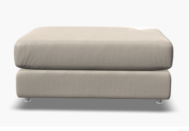 Alula Leather/Fabric Ottoman