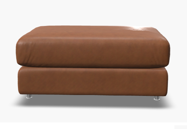 Alula Leather/Fabric Ottoman