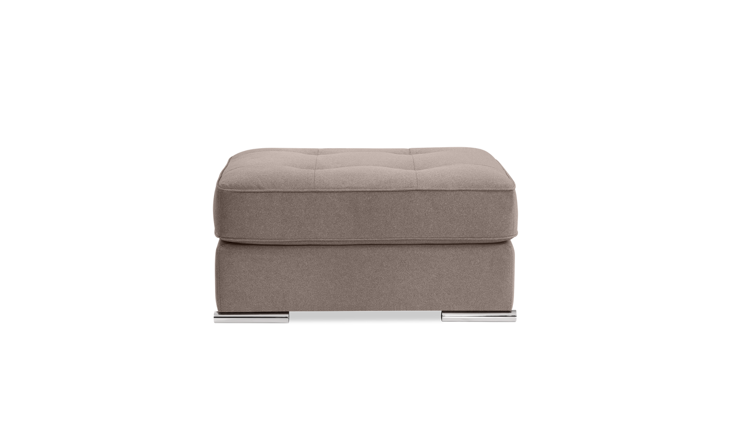 Pachuca Leather/Fabric Ottoman