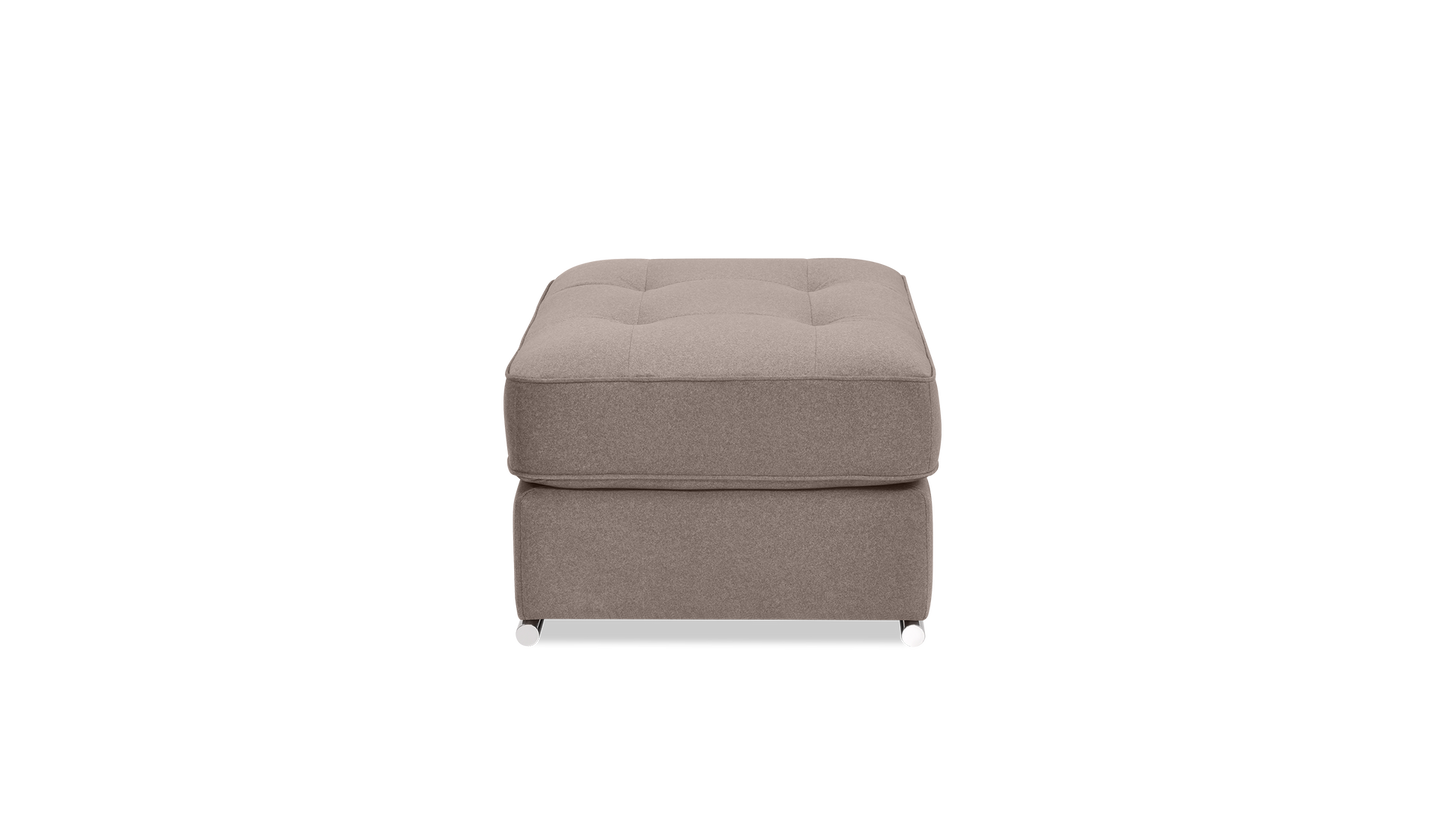 Pachuca Leather/Fabric Ottoman