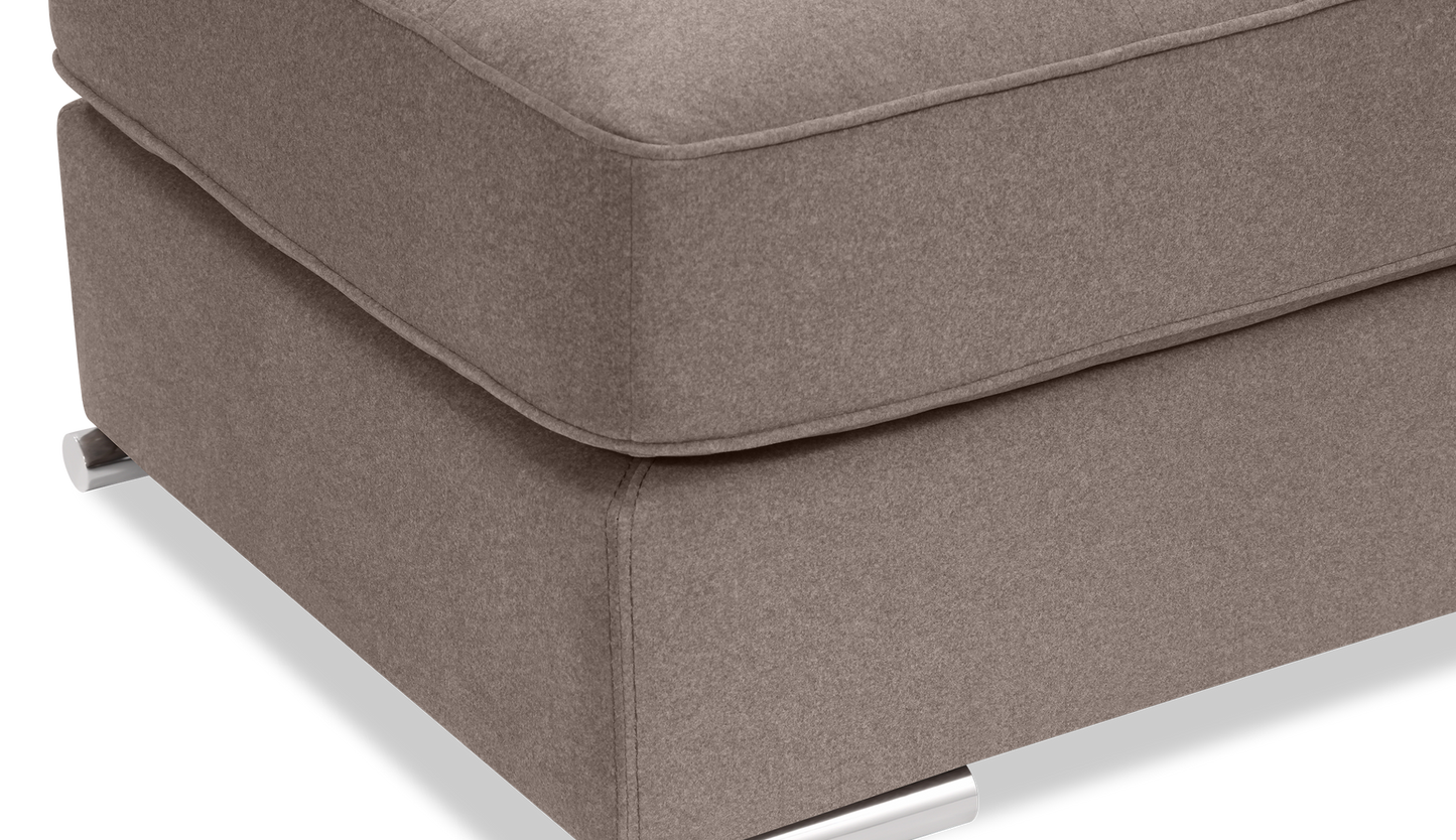 Pachuca Leather/Fabric Ottoman