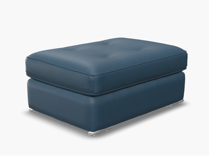 Pachuca Leather/Fabric Ottoman