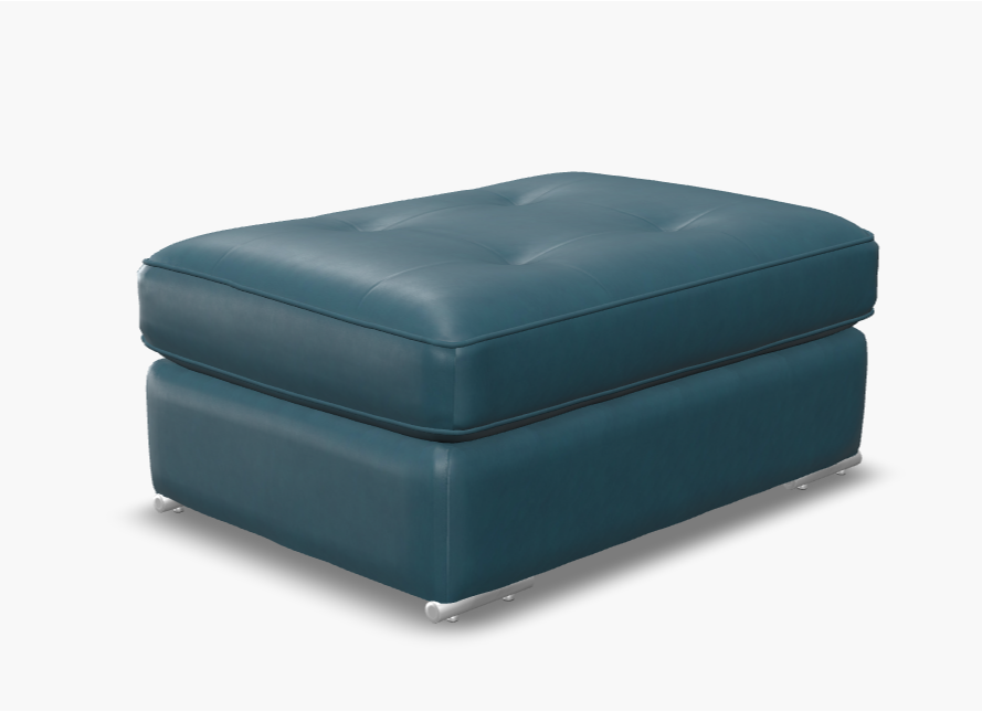Pachuca Leather/Fabric Ottoman