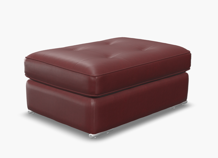 Pachuca Leather/Fabric Ottoman