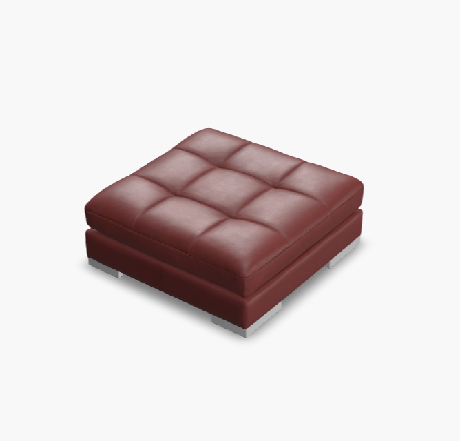 Miami Leather/Fabric Ottoman