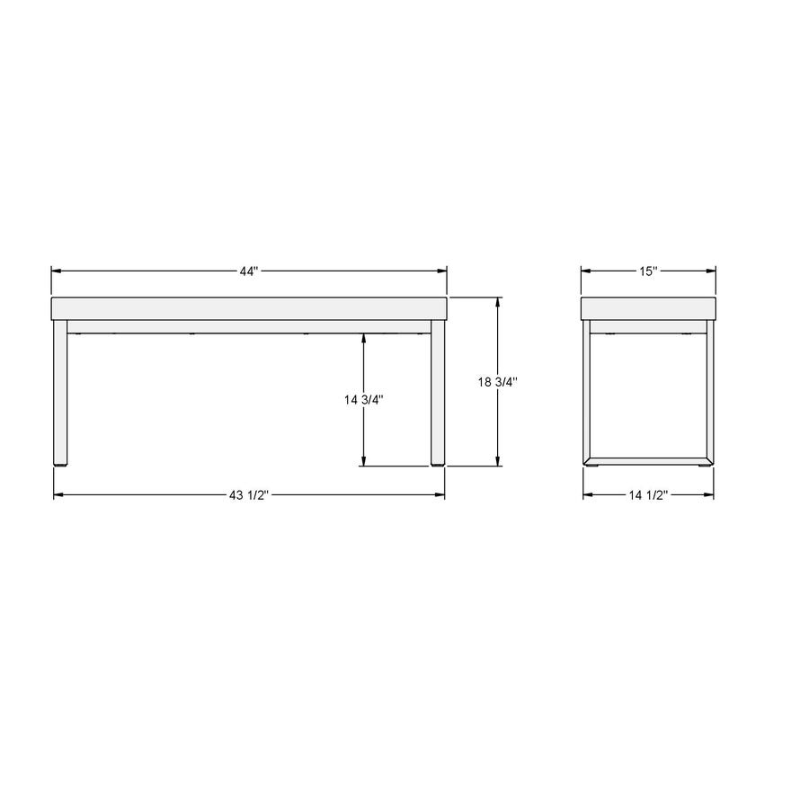 44" Dryden Bench