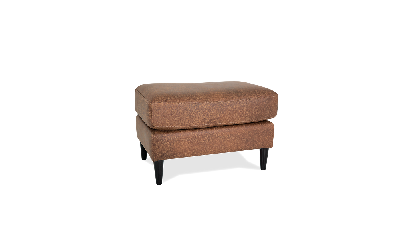 Atticus Leather/Fabric Ottoman