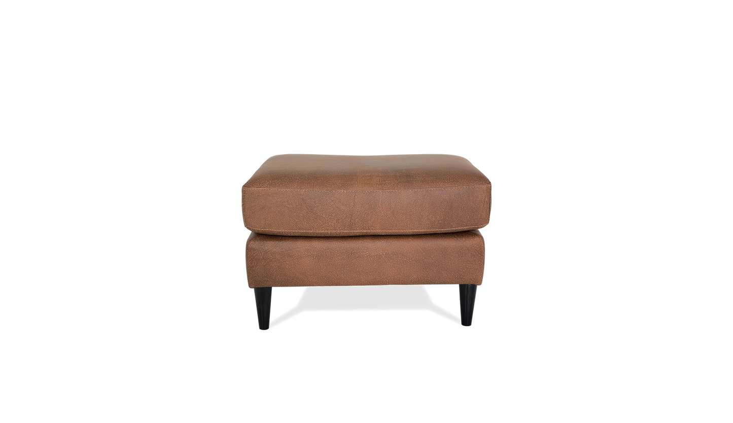 Atticus Leather/Fabric Ottoman