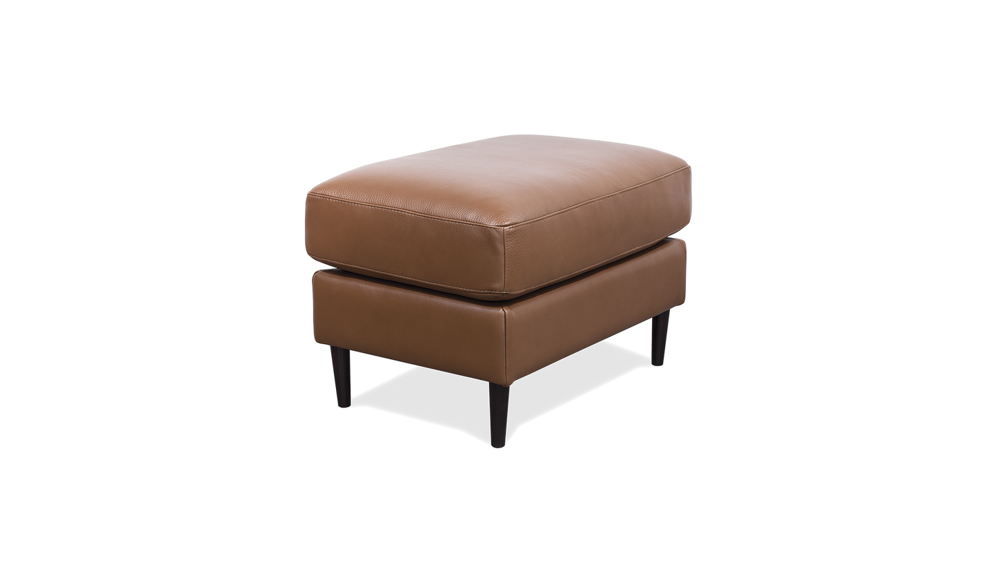 Atticus Leather/Fabric Ottoman