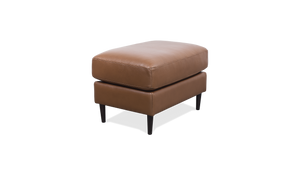 Atticus Leather/Fabric Ottoman
