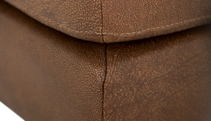 Atticus Leather/Fabric Ottoman