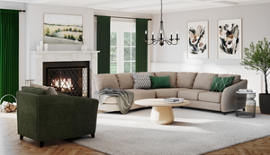 Alula Leather/Fabric Loveseat