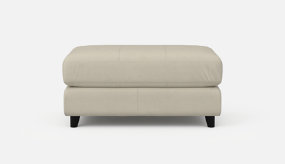 Alula Leather/Fabric Ottoman
