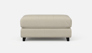 Alula Leather/Fabric Ottoman