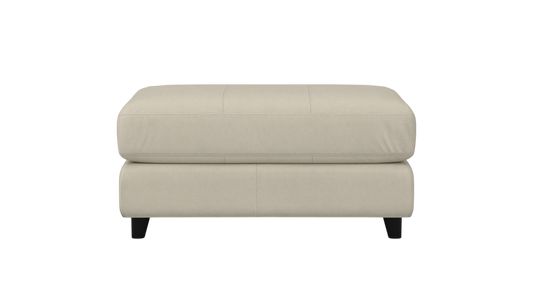 Alula Leather/Fabric Ottoman