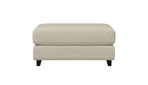 Alula Leather/Fabric Ottoman