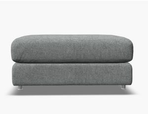 Alula Leather/Fabric Ottoman