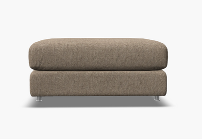 Alula Leather/Fabric Ottoman