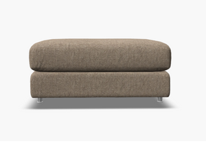 Alula Leather/Fabric Ottoman