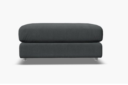 Alula Leather/Fabric Ottoman
