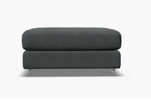 Alula Leather/Fabric Ottoman