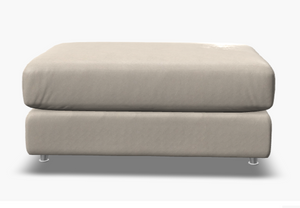 Alula Leather/Fabric Ottoman