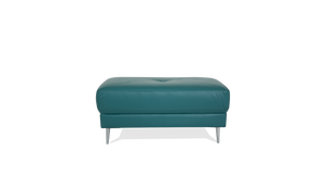 Zuri Leather/Fabric Ottoman