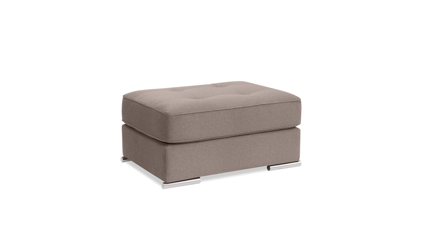 Pachuca Leather/Fabric Ottoman