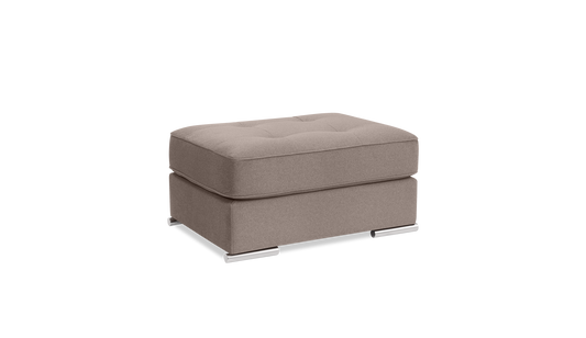 Pachuca Leather/Fabric Ottoman