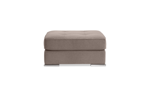 Pachuca Leather/Fabric Ottoman