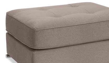 Pachuca Leather/Fabric Ottoman