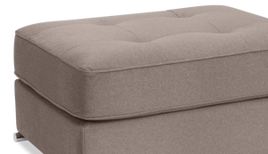 Pachuca Leather/Fabric Ottoman