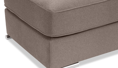 Pachuca Leather/Fabric Ottoman