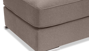 Pachuca Leather/Fabric Ottoman