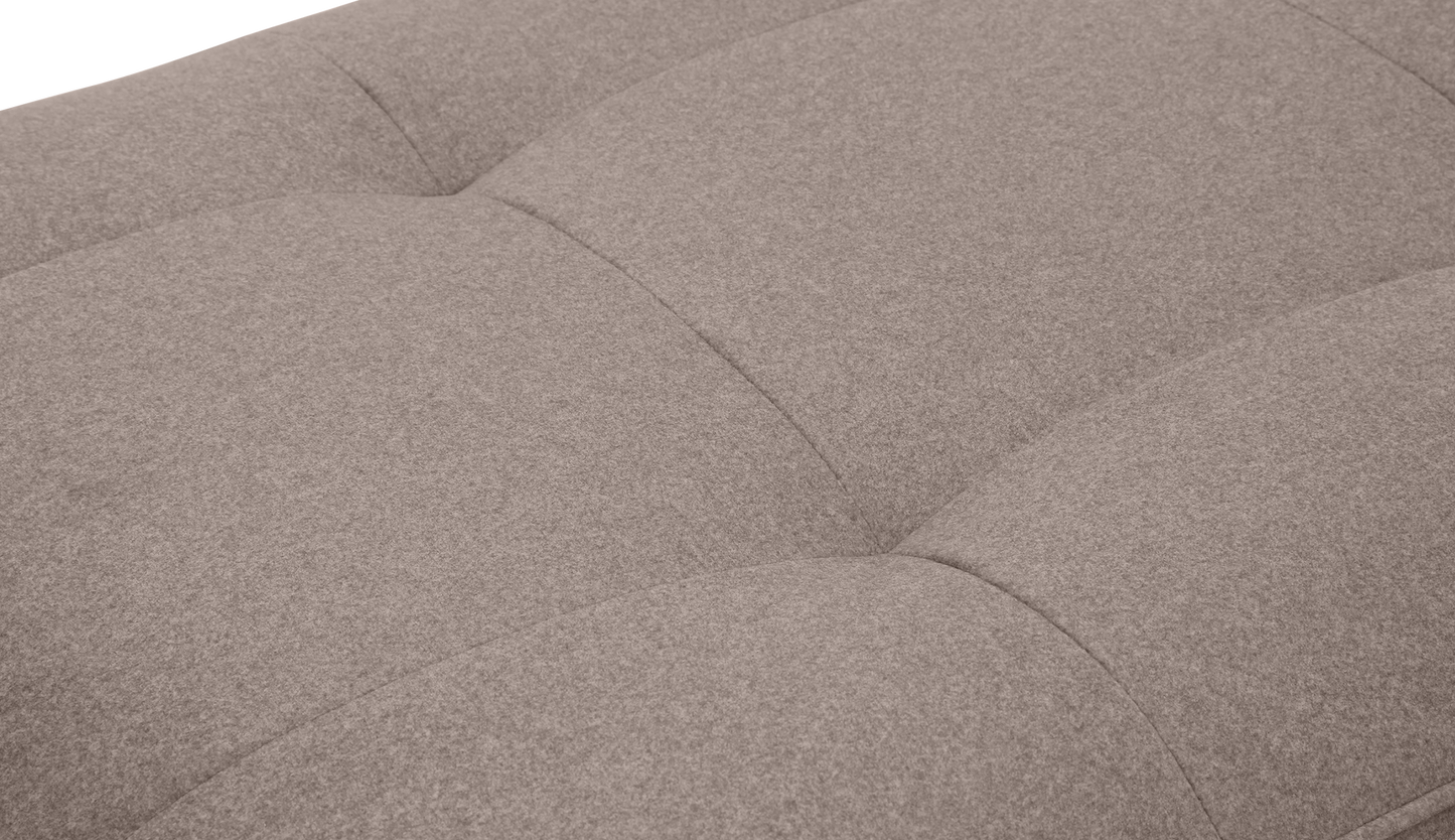 Pachuca Leather/Fabric Ottoman