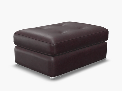 Pachuca Leather/Fabric Ottoman