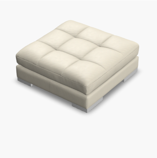 Miami Leather/Fabric Ottoman